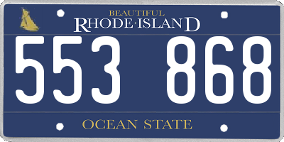 RI license plate 553868