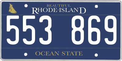 RI license plate 553869