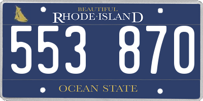 RI license plate 553870