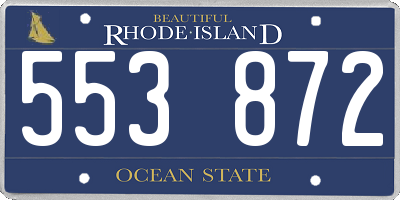 RI license plate 553872