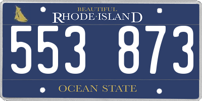 RI license plate 553873