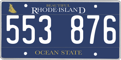 RI license plate 553876