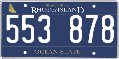 RI license plate 553878