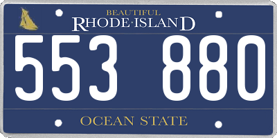 RI license plate 553880