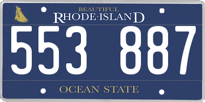 RI license plate 553887