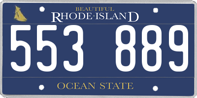 RI license plate 553889