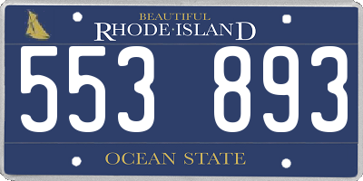 RI license plate 553893