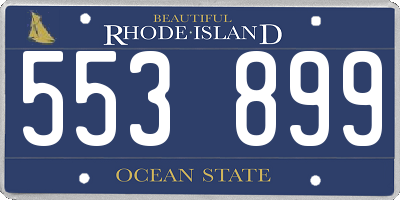 RI license plate 553899