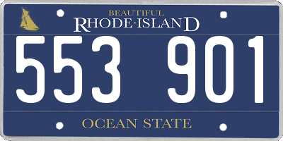 RI license plate 553901