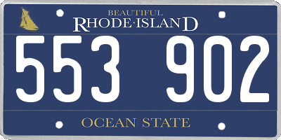 RI license plate 553902