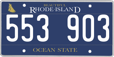 RI license plate 553903
