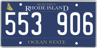 RI license plate 553906