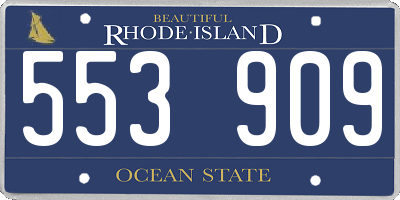 RI license plate 553909