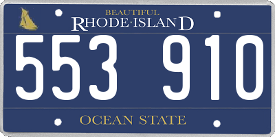 RI license plate 553910