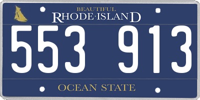 RI license plate 553913