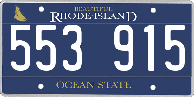 RI license plate 553915