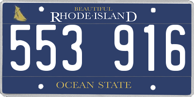 RI license plate 553916