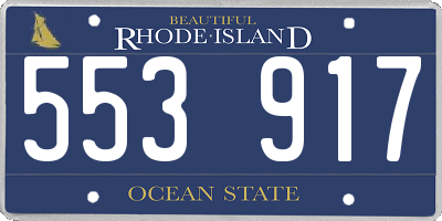 RI license plate 553917