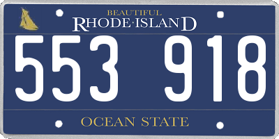 RI license plate 553918