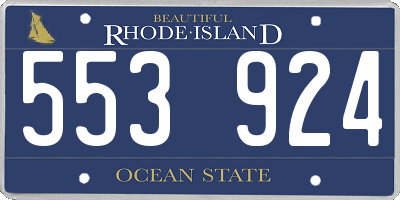 RI license plate 553924
