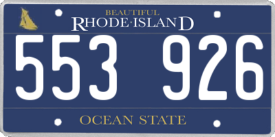 RI license plate 553926