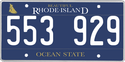 RI license plate 553929