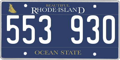 RI license plate 553930