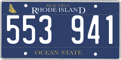 RI license plate 553941