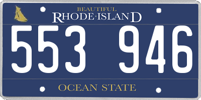 RI license plate 553946