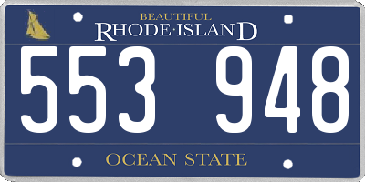 RI license plate 553948