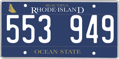 RI license plate 553949