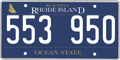 RI license plate 553950