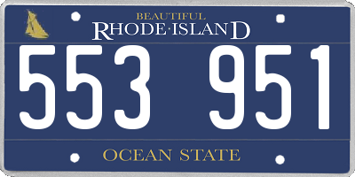 RI license plate 553951