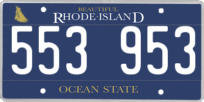 RI license plate 553953