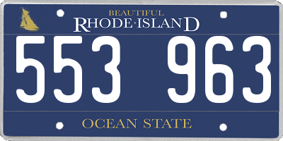 RI license plate 553963