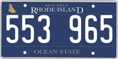 RI license plate 553965