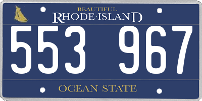 RI license plate 553967