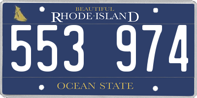 RI license plate 553974