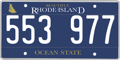 RI license plate 553977