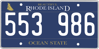 RI license plate 553986