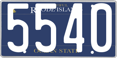 RI license plate 5540