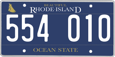 RI license plate 554010