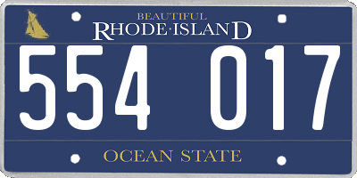 RI license plate 554017