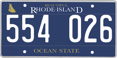 RI license plate 554026