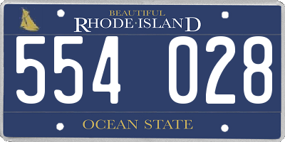 RI license plate 554028