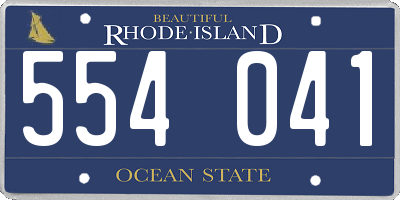 RI license plate 554041
