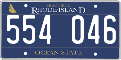 RI license plate 554046