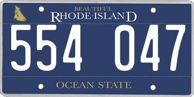 RI license plate 554047