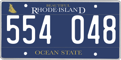RI license plate 554048
