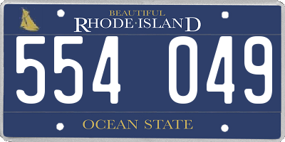 RI license plate 554049